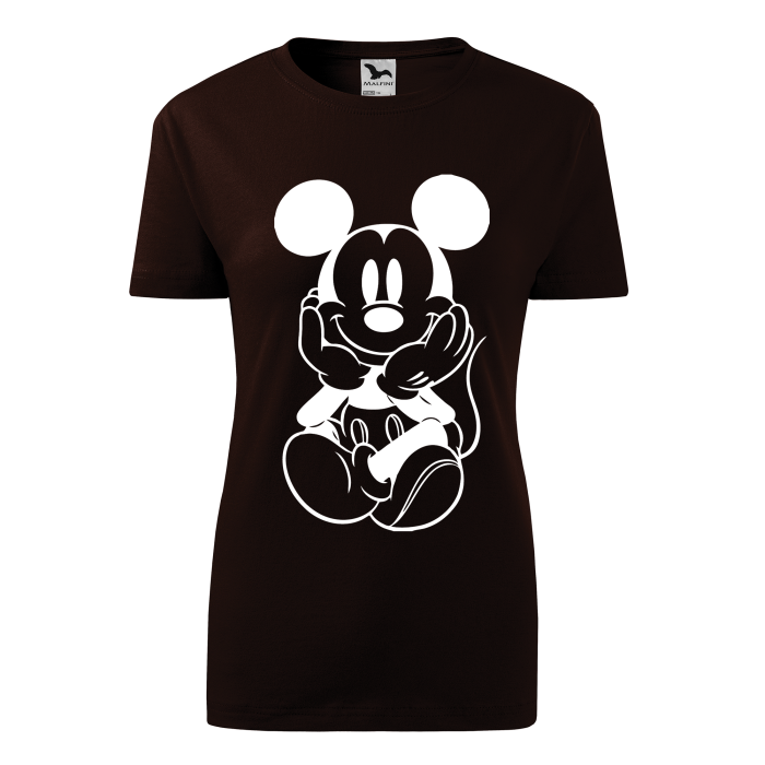 Malfini Tricou Dama Cafeniu Mickey