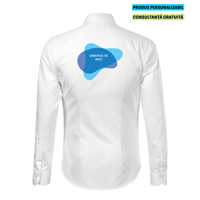 Malfini Camasa Barbat Alb Journey Personalizata