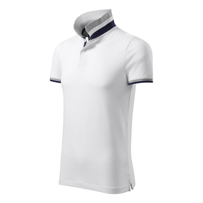 Malfini Tricou Polo Barbat Alb Collar up