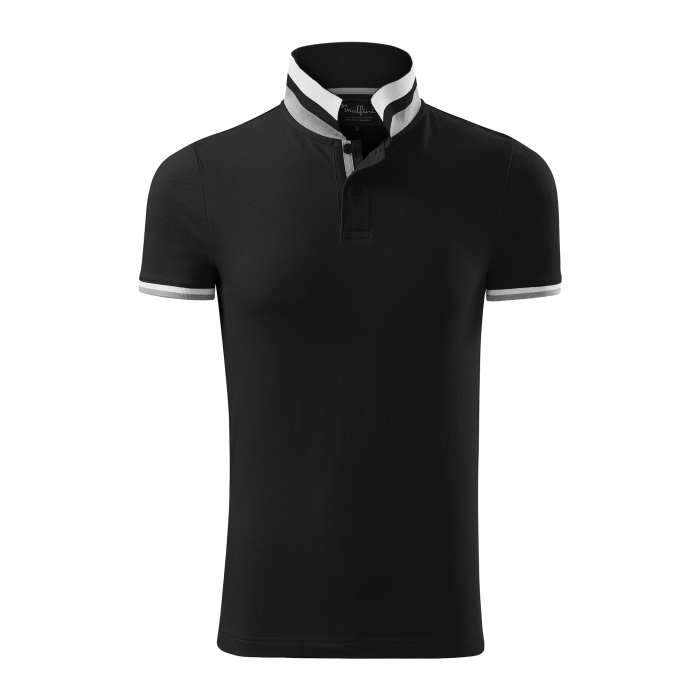 Malfini Tricou Polo Barbat Negru Collar up