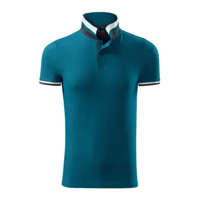 Malfini Tricou Polo Barbat Albastru petrol Collar up