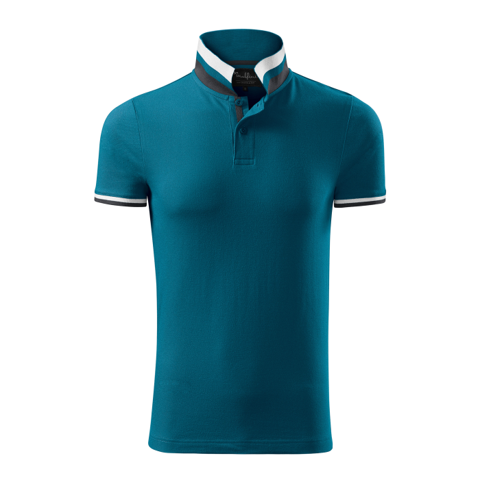 Malfini Tricou Polo Barbat Albastru petrol Collar up