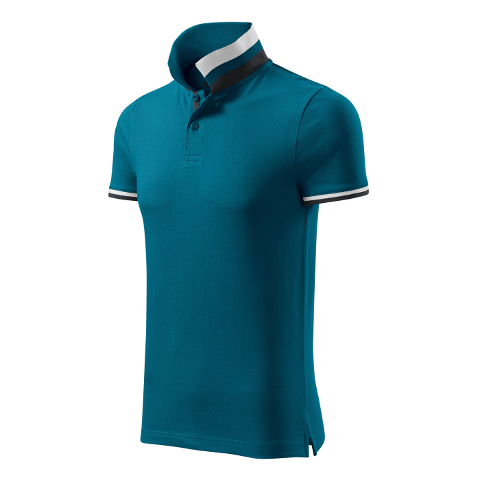 Malfini Tricou Polo Barbat Albastru petrol Collar up