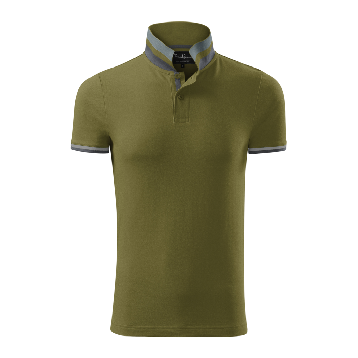 Malfini Tricou Polo Barbat Verde avocado Collar up