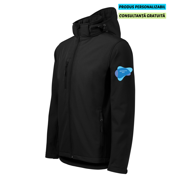 Malfini Jacheta Softshell Barbati Negru PERFORMANCE Personalizata