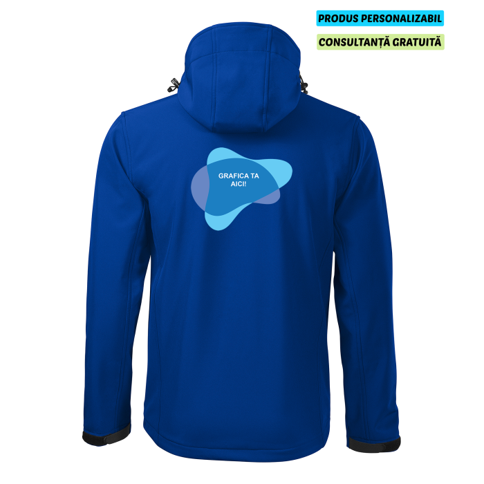Malfini Jacheta Softshell Barbati Albastru regal PERFORMANCE Personalizata