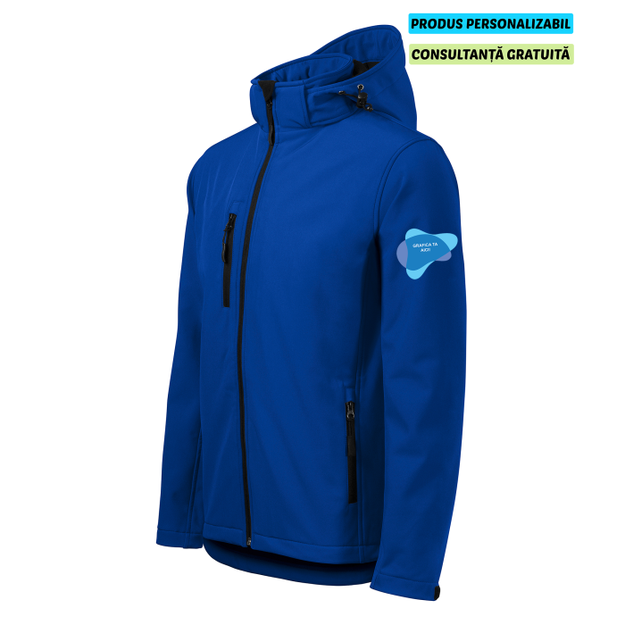 Malfini Jacheta Softshell Barbati Albastru regal PERFORMANCE Personalizata