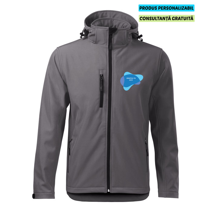 Malfini Jacheta Softshell Barbati Gri metalic PERFORMANCE Personalizata