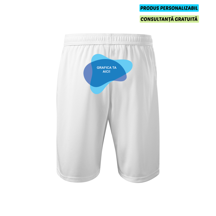 Malfini Pantaloni scurti Barbat Alb Miles Personalizati