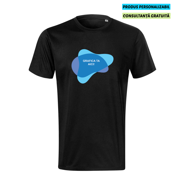 Malfini Tricou Barbat Negru Chance (GRS) Personalizat