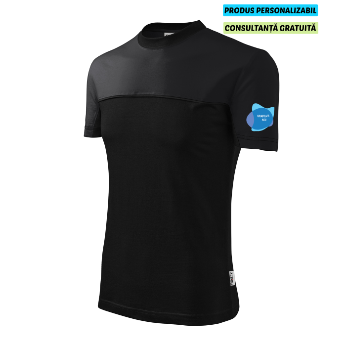 Rimeck Tricou Unisex Antracit/Negru Color Mix Personalizat