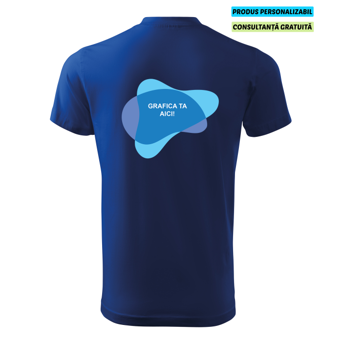 Malfini Tricou Unisex Albastru regal V-neck Personalizat