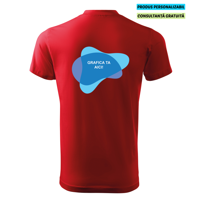 Malfini Tricou Unisex Rosu V-neck Personalizat