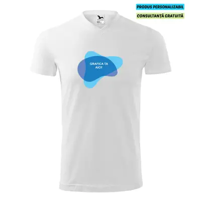 Malfini Tricou Unisex Alb V-neck Personalizat