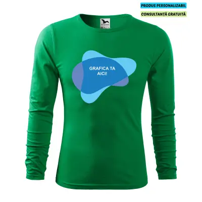 Malfini Tricou maneca lunga Barbat Verde FIT-T LS Personalizat