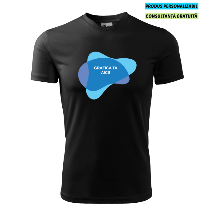 Malfini Tricou Barbat Negru Fantasy Personalizat