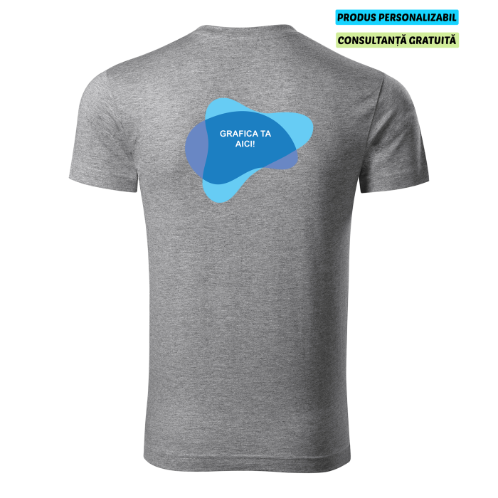 Malfini Tricou Barbat Gri inchis Slim fit V-neck Personalizat