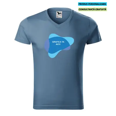 Malfini Tricou Barbat Denim Slim fit V-neck Personalizat