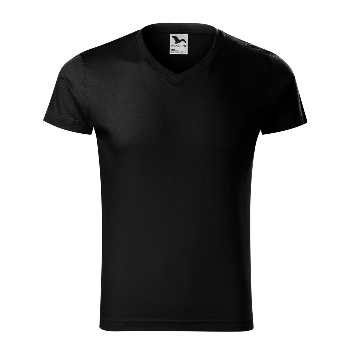 Malfini Tricou Barbat Negru Slim fit V-neck