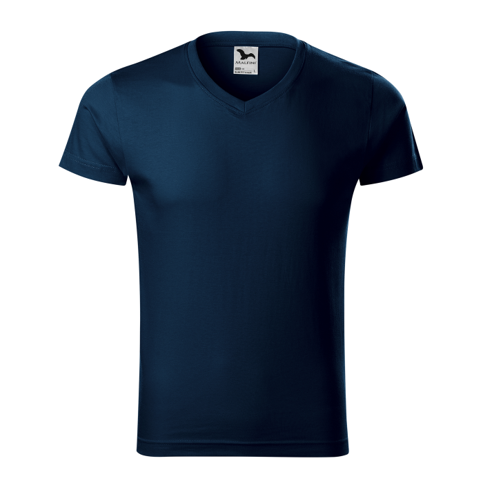 Malfini Tricou Barbat Bleumarine Slim fit V-neck