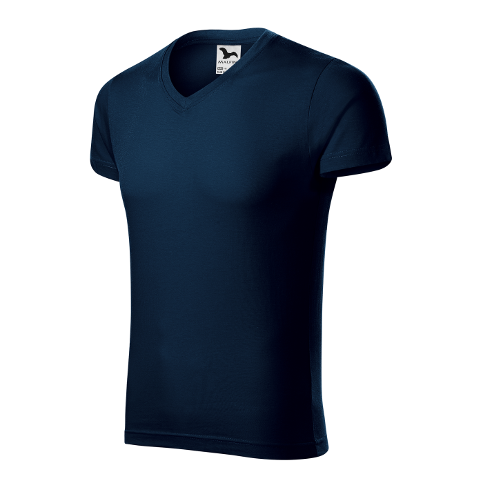 Malfini Tricou Barbat Bleumarine Slim fit V-neck