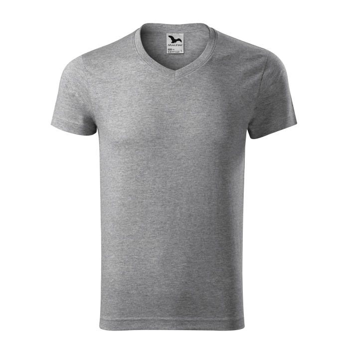 Malfini Tricou Barbat Gri inchis Slim fit V-neck