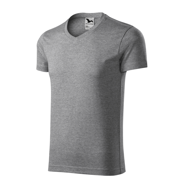 Malfini Tricou Barbat Gri inchis Slim fit V-neck