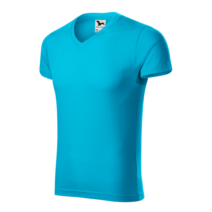 Malfini Tricou Barbat Turcoaz Slim fit V-neck