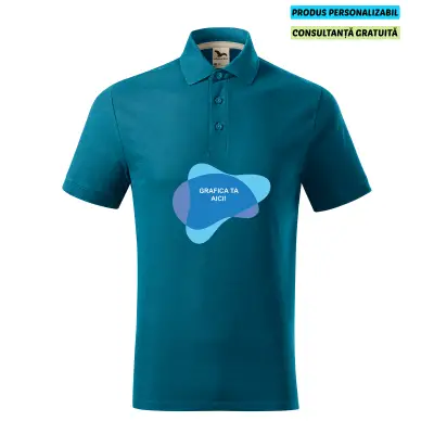 Malfini Tricou Polo Barbat Albastru petrol Prime Bumbac Organic Personalizat