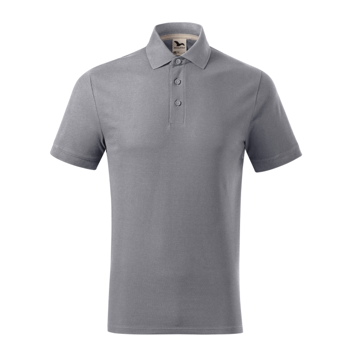 Malfini Tricou Polo Barbat Gri antic Prime Bumbac Organic
