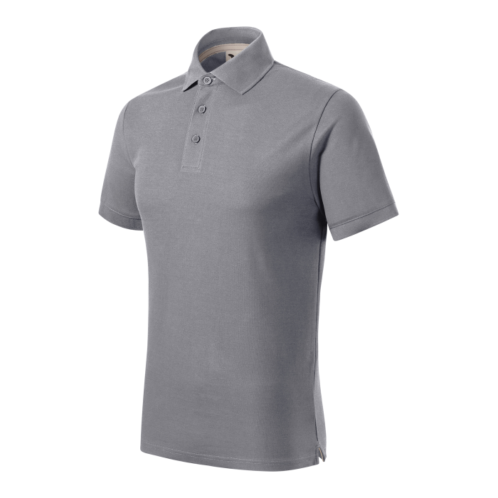 Malfini Tricou Polo Barbat Gri antic Prime Bumbac Organic