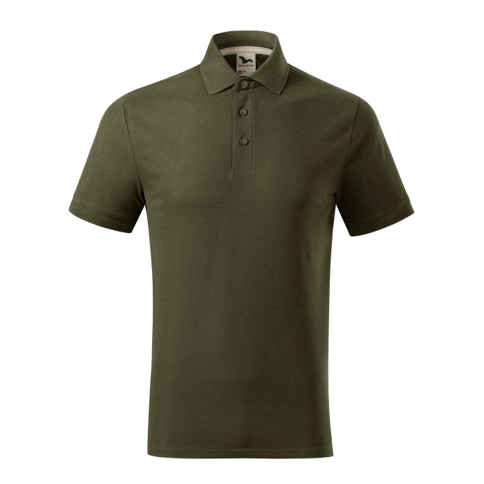 Malfini Tricou Polo Barbat Verde militar Prime Bumbac Organic