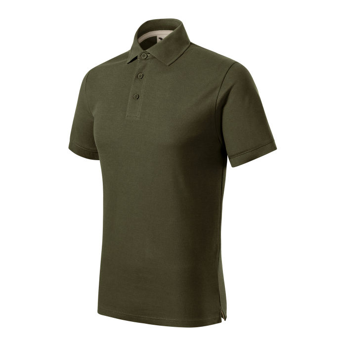 Malfini Tricou Polo Barbat Verde militar Prime Bumbac Organic