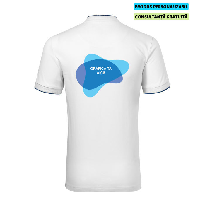 Malfini Tricou Polo Barbat Alb Diamond Personalizat Malfini Tricou Polo Barbat Alb Diamond Personalizat