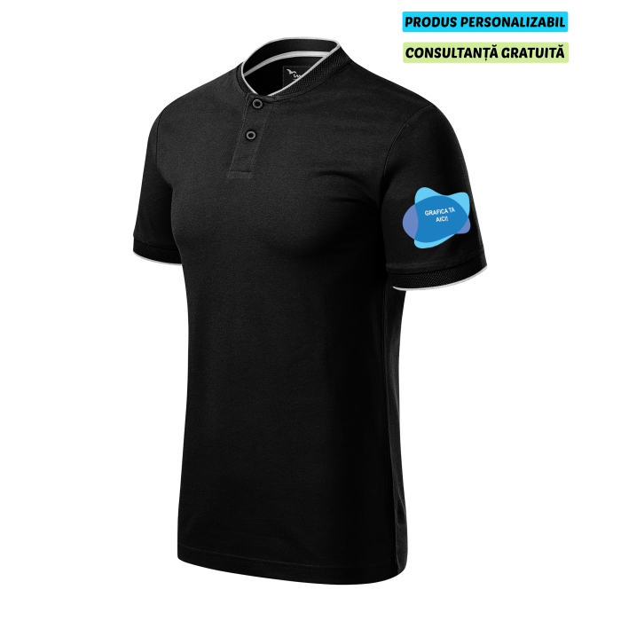Malfini Tricou Polo Barbat Negru Diamond Personalizat