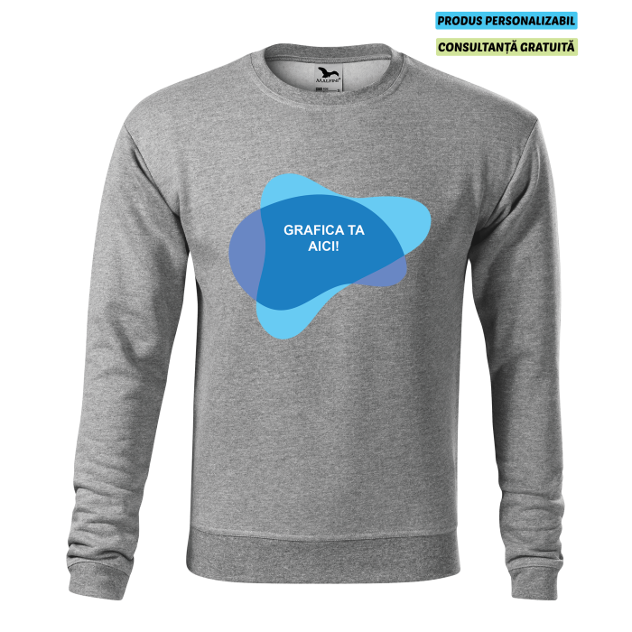 Malfini Bluza Barbat Gri inchis Essential Personalizata