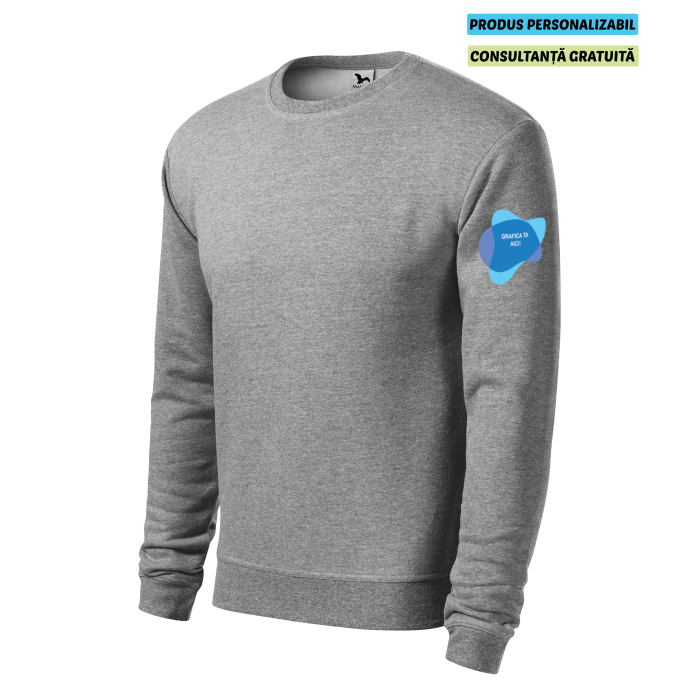 Malfini Bluza Barbat Gri inchis Essential Personalizata