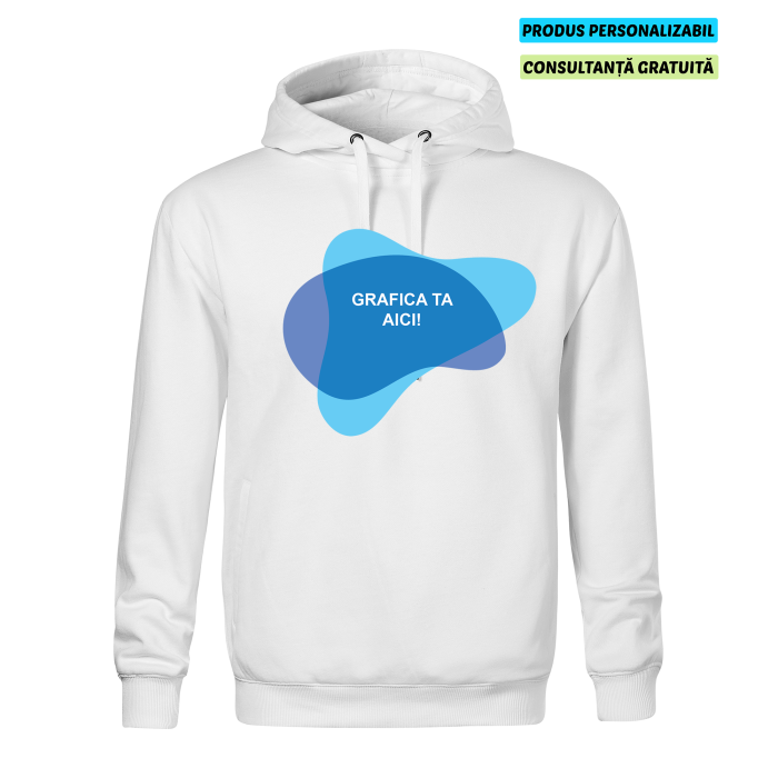 Malfini Hanorac Barbat Alb MOON Personalizat