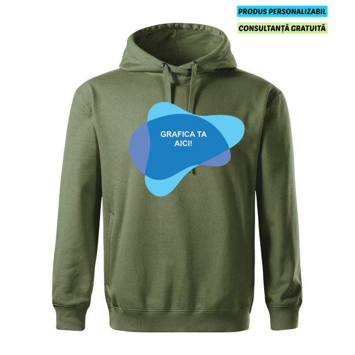 Malfini Hanorac Barbat Verde kaki MOON Personalizat Malfini Hanorac Barbat Verde kaki MOON Personalizat