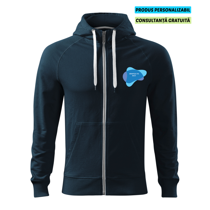 Malfini Hanorac cu fermoar Barbat Bleumarine Voyage Personalizat Malfini Hanorac cu fermoar Barbat Bleumarine Voyage Personalizat