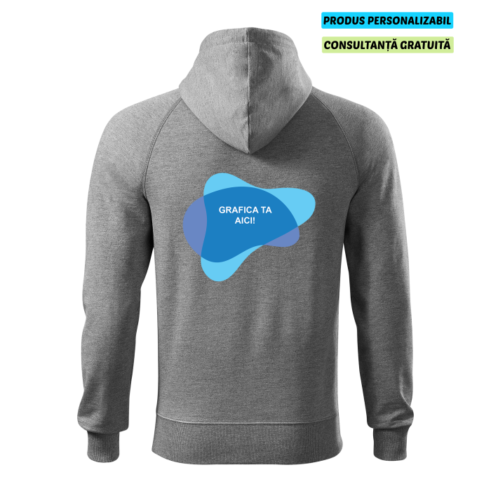 Malfini Hanorac cu fermoar Barbat Gri Voyage Personalizat