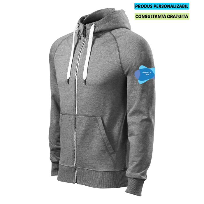 Malfini Hanorac cu fermoar Barbat Gri Voyage Personalizat