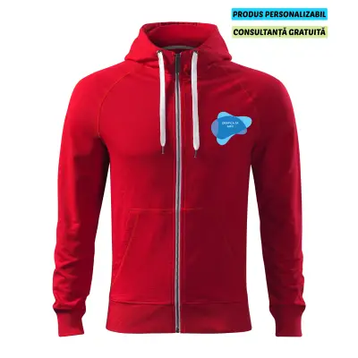 Malfini Hanorac cu fermoar Barbat Rosu Voyage Personalizat