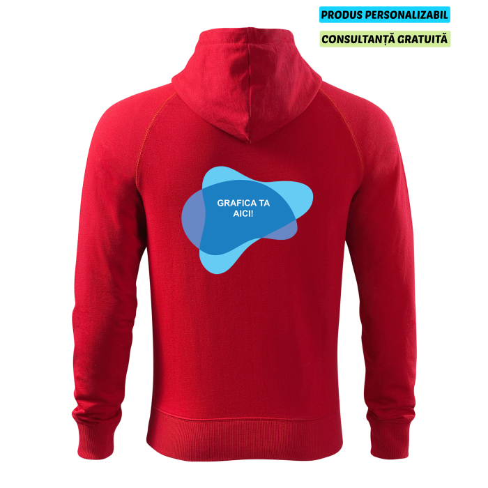 Malfini Hanorac cu fermoar Barbat Rosu Voyage Personalizat