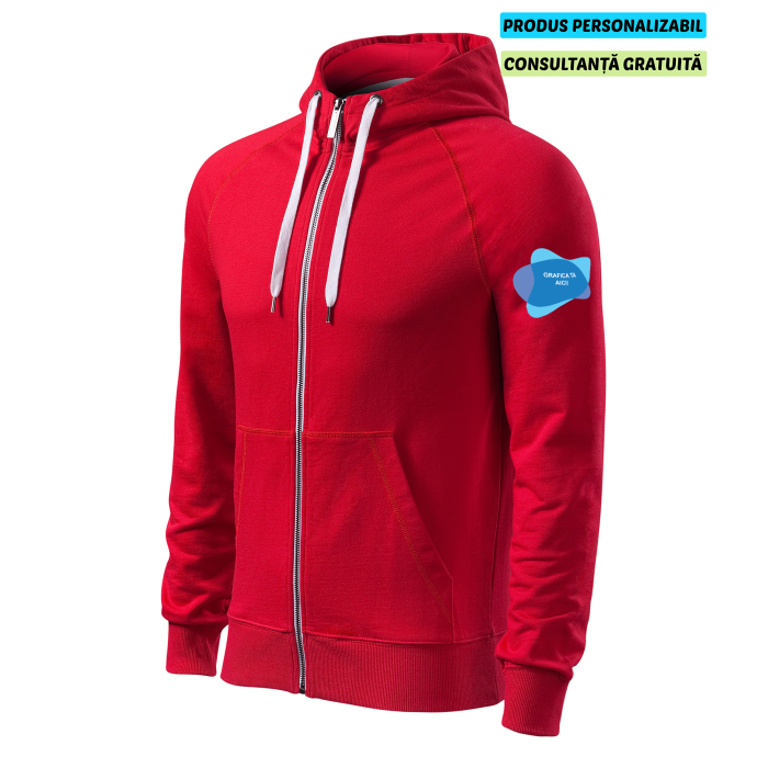 Malfini Hanorac cu fermoar Barbat Rosu Voyage Personalizat