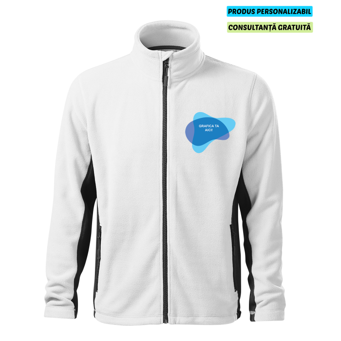 Malfini Jacheta Fleece Barbat Alb Frosty Personalizata