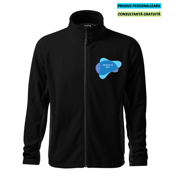 Malfini Jacheta Fleece Barbat Negru Frosty Personalizata