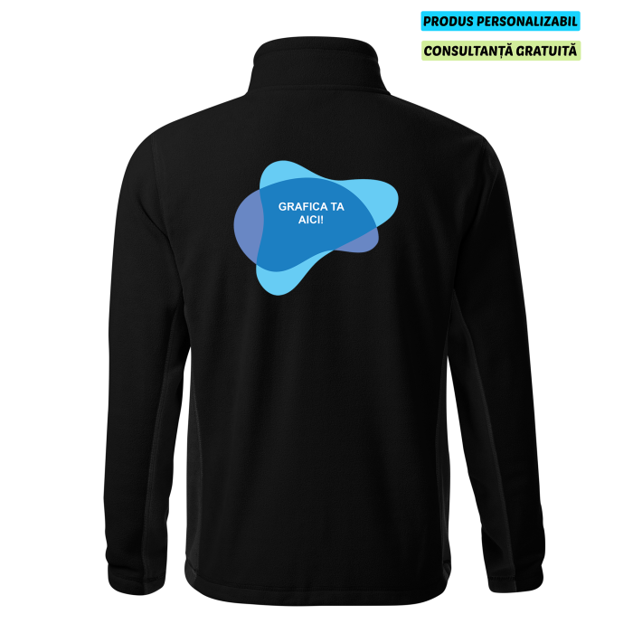 Malfini Jacheta Fleece Barbat Negru Frosty Personalizata
