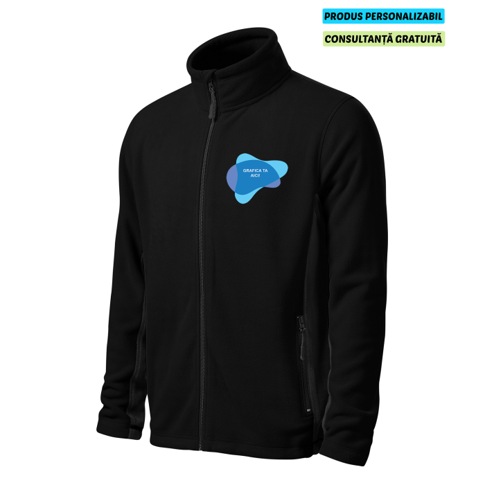 Malfini Jacheta Fleece Barbat Negru Frosty Personalizata