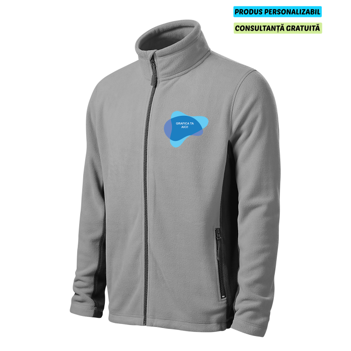 Malfini Jacheta Fleece Barbat Gri cenusiu Frosty Personalizata